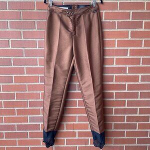 Vintage 90s Skea Bronze Gold Stirrup Wool Ski Pants | Size Medium